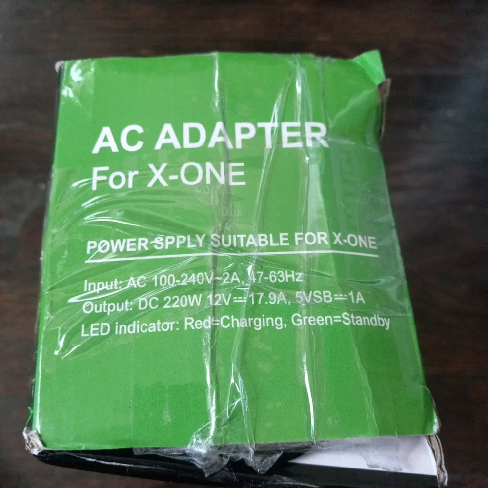 Ac Adapter For Xbox One Led Indicator: Red= Charging, Green = Standby Open Box